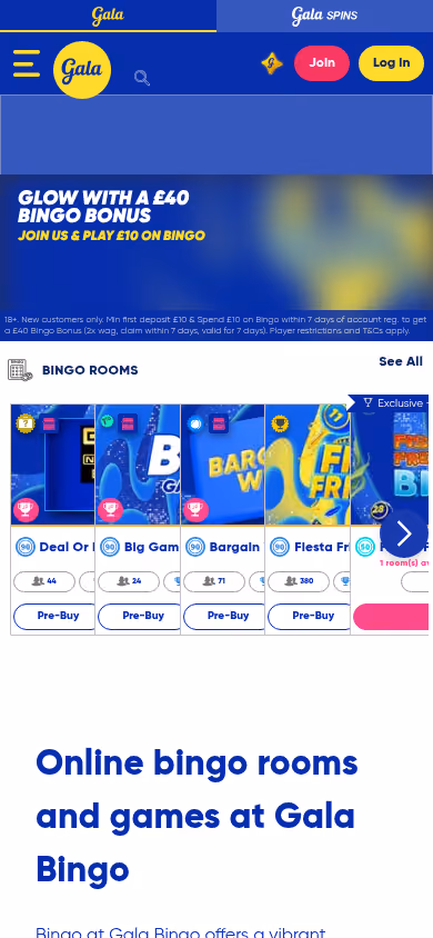 Gala Bingo on mobile