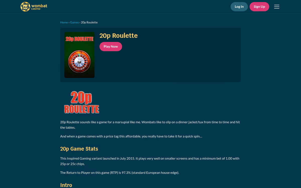 Wombat Casino slots lobby showing the new games shelf